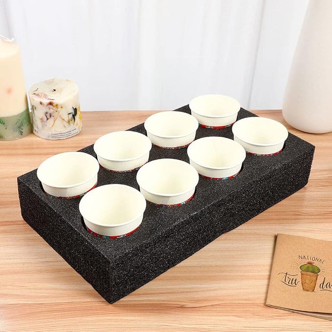GANAZONO 4pcs 8-Hole Cup Holder Tray Foam Beverage Carrier Takeout Drink - Image 2