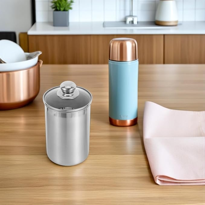 Stainless Steel Canister 59 Oz Coffee Beans Storage Tank, Tea And Grains - Image 8