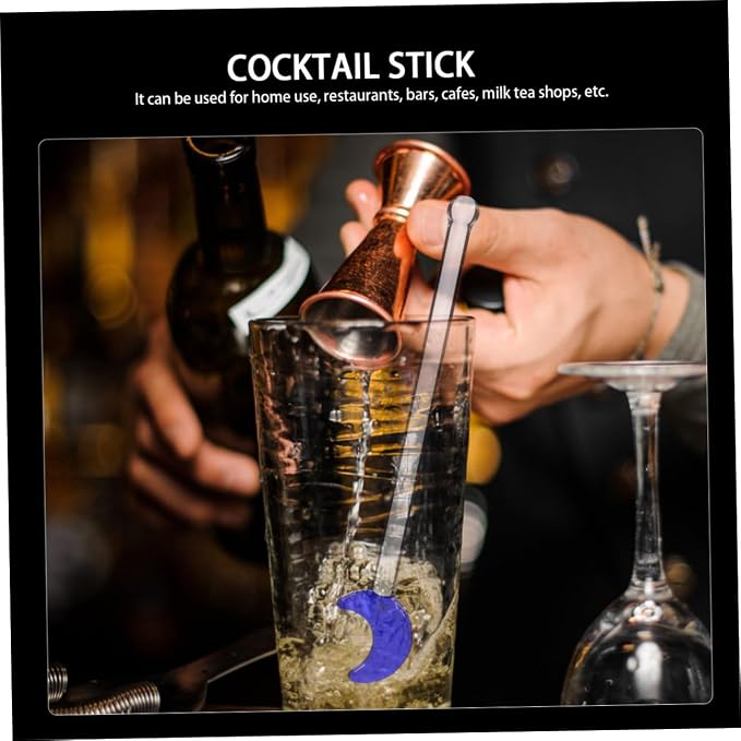 6Pcs Creative Stirring Sticks Moon Star Shaped Drink Stirrers - Image 3