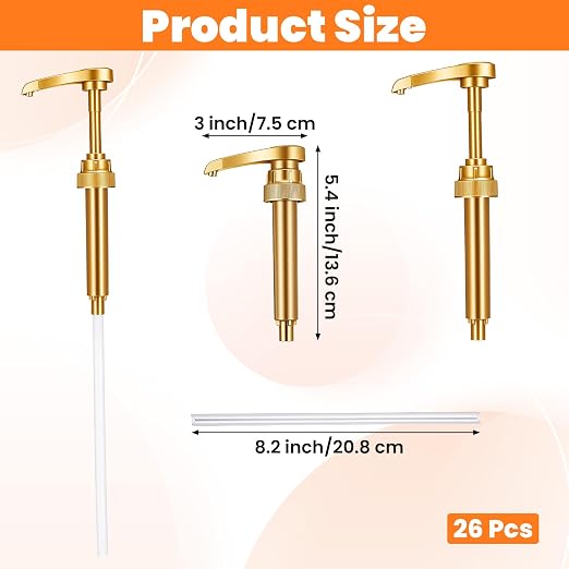 26Pcs Coffee Syrup Pumps, Fits 750ml 25.4oz Syrup Bottle, Coffee Syrup Pump - Image 2