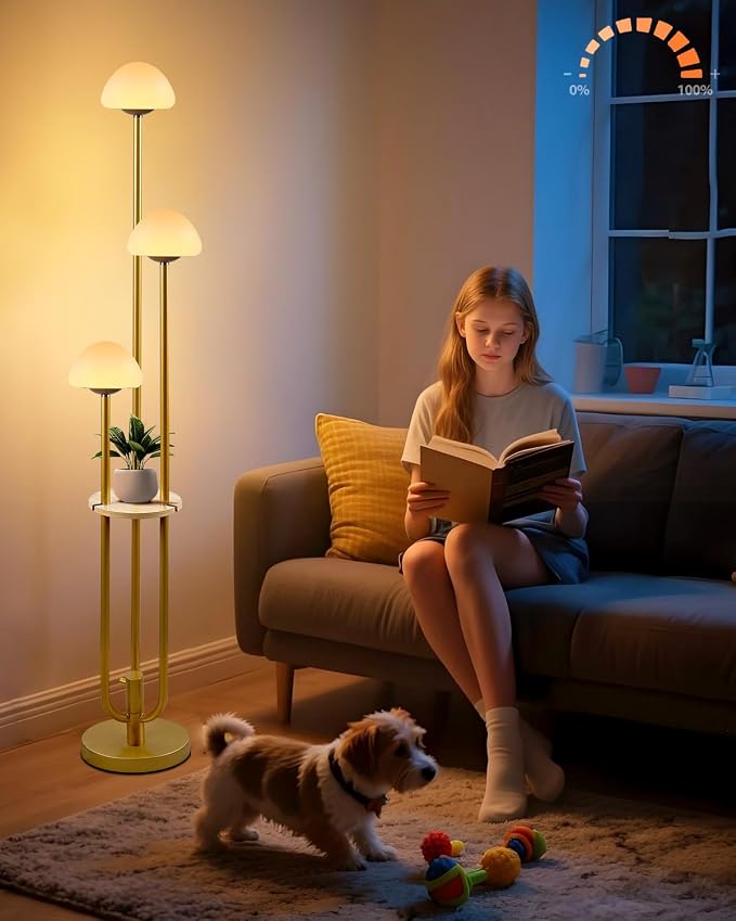 Lightdot Gold Dimmable Floor Lamp by LightdotLighting