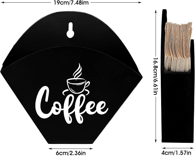 Yalikop Cone Coffee Filter Holder Farmhouse Filter Storage Container Wall-mount - Image 7