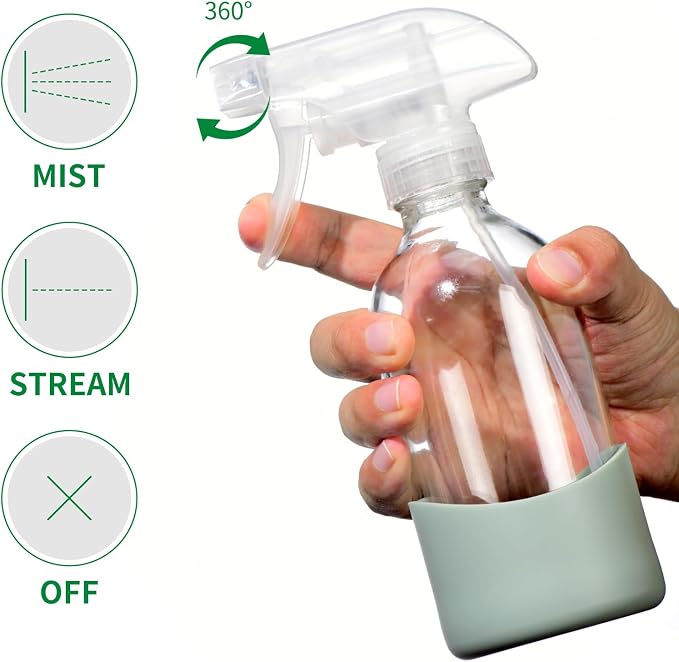 8oz Clear Glass Spray Bottles - Image 3