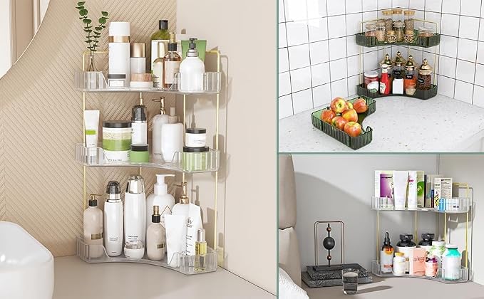 Corner Bathroom Counter Organizer, Vanity Trays - Image 7