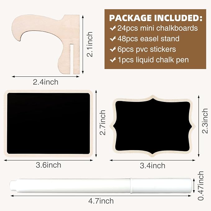 24 Pcs Small Chalkboard Labels - Image 2