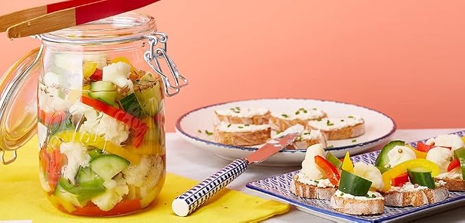 Le Parfait Super Jar 1L French Glass Preserving Jar w/Airtight Rubber Seal & - Image 9