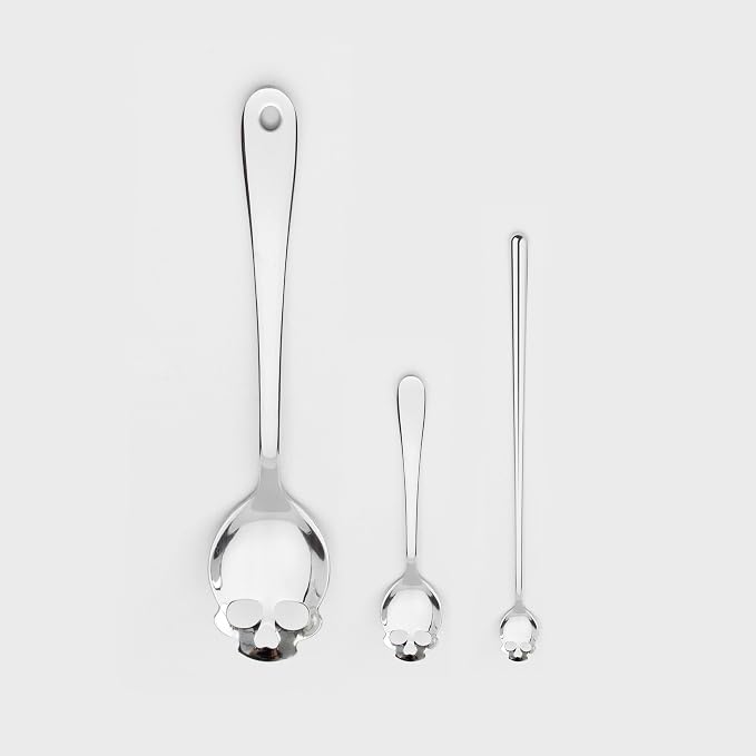 Suck UK - Skull Bar Spoon, Cocktail Spoon & Long Spoons, Gothic Latte Spoons Or - Image 7