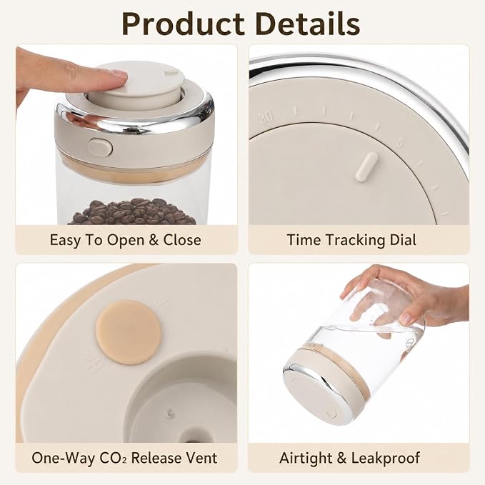 Homaisson Large Airtight Coffee Canister 37oz - Image 3