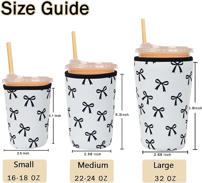 Reusable Insulated Sleeve for Iced Coffee Cup, Coffee Neoprene Sleeve for Cold - Image 5
