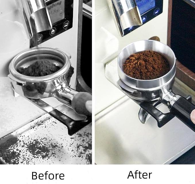 AUNMAS Espresso Dosing Funnel, Aluminum Alloy Magnetic Dosing Ring, Coffee - Image 4
