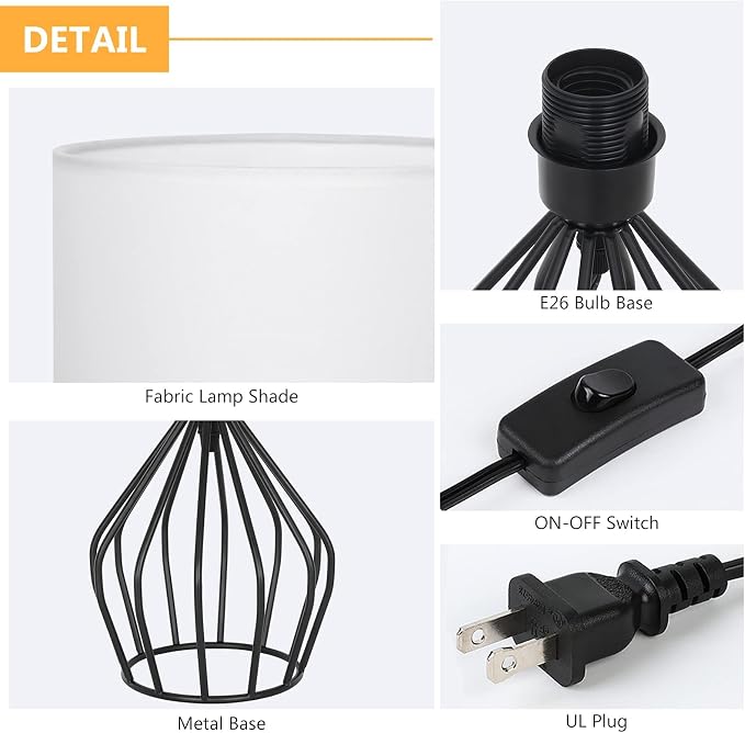 HAITRAL Modern Bedside Table Lamp - Image 4