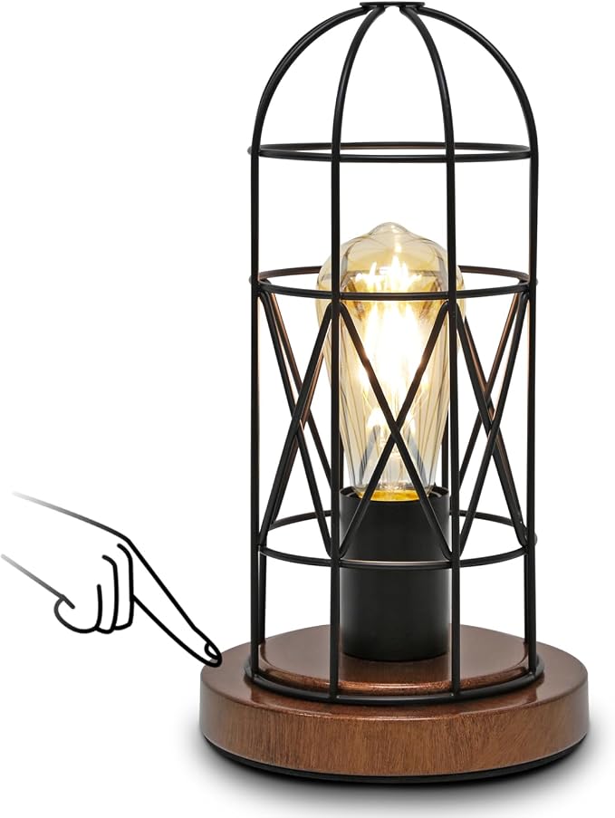 Touch Control Table Lamp, Industrial Bedside Lamp - Image 8