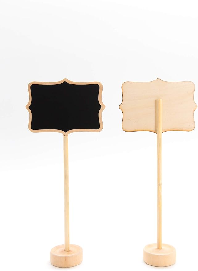 15 Pack Wood Mini Chalkboard Signs Small Rectangle Chalkboards Blackboard - Image 5