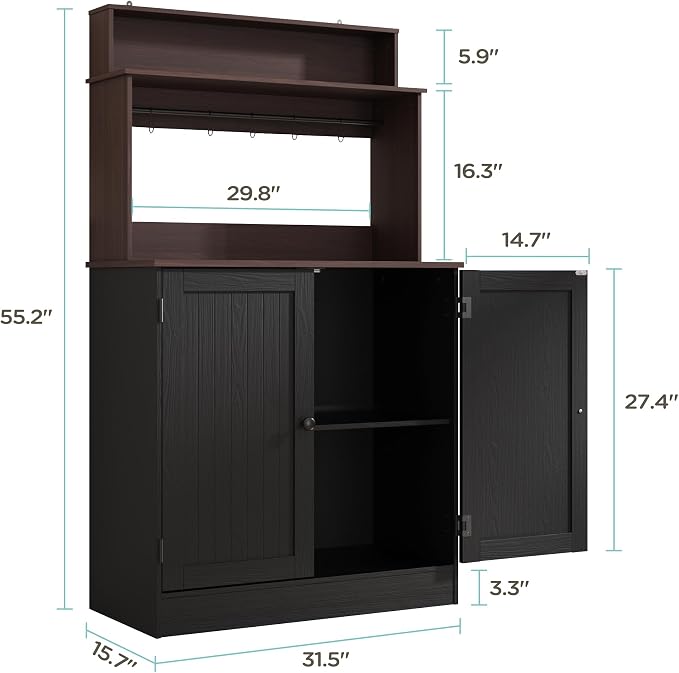MHOM Farmhouse Coffee Bar Cabinet - Image 2