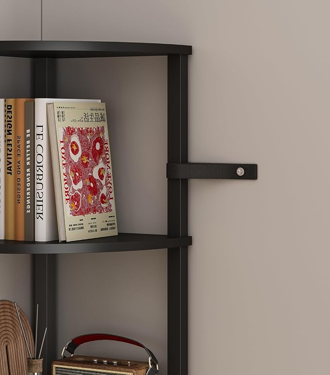 VIMBER Corner Shelf, 6-Tier Corner Bookshelf, Industrial Corner Ladder Shelf - Image 8