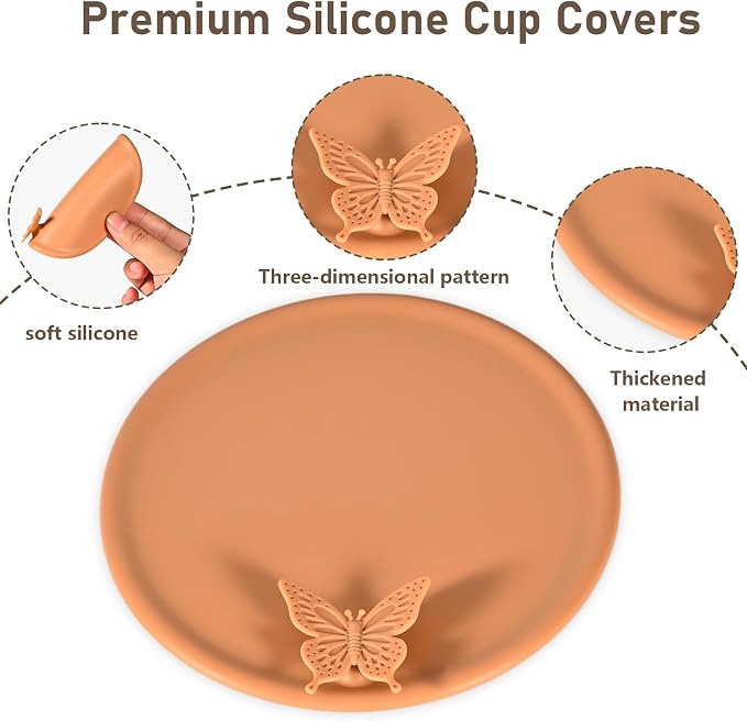 Silicone Cup Covers， Multicolored Silicone Lids - Image 4