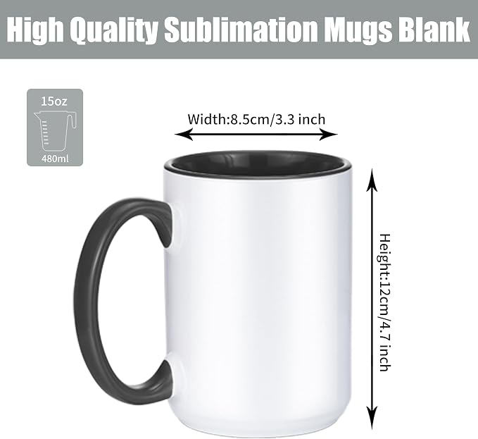 Sublimation Mugs 15 oz Set of 12 Bulk Coffee Mugs - Image 2