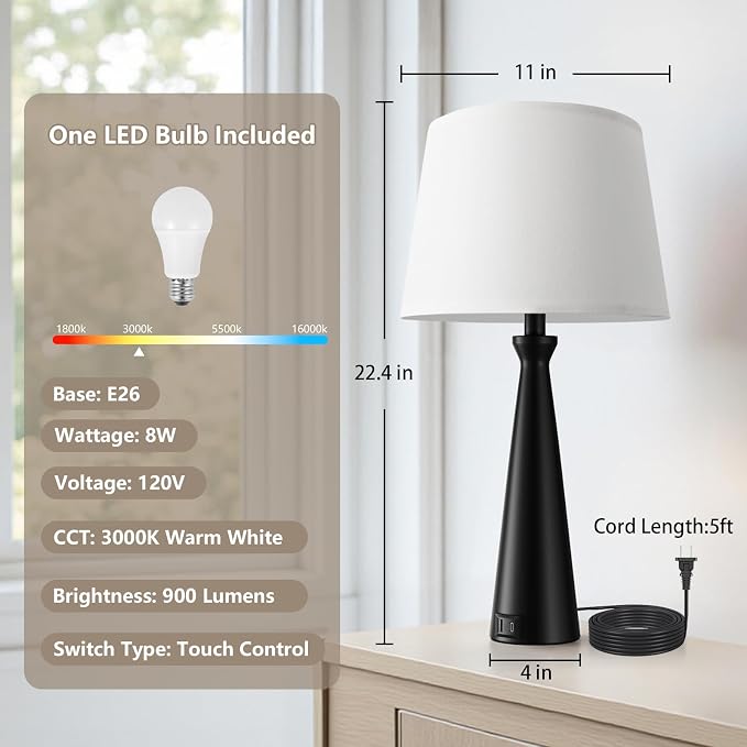 Seealle Single Modern Table Lamp - Image 6