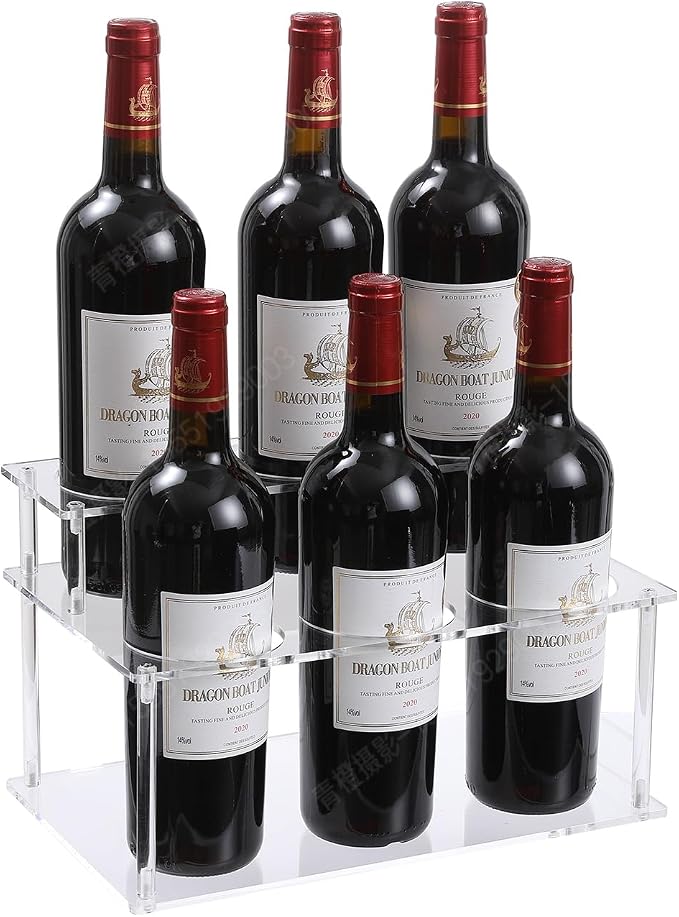 IEEK Coffee Syrup Rack Organizer 2-Tier 6 Syrup Bottles Holder Stand - Image 3