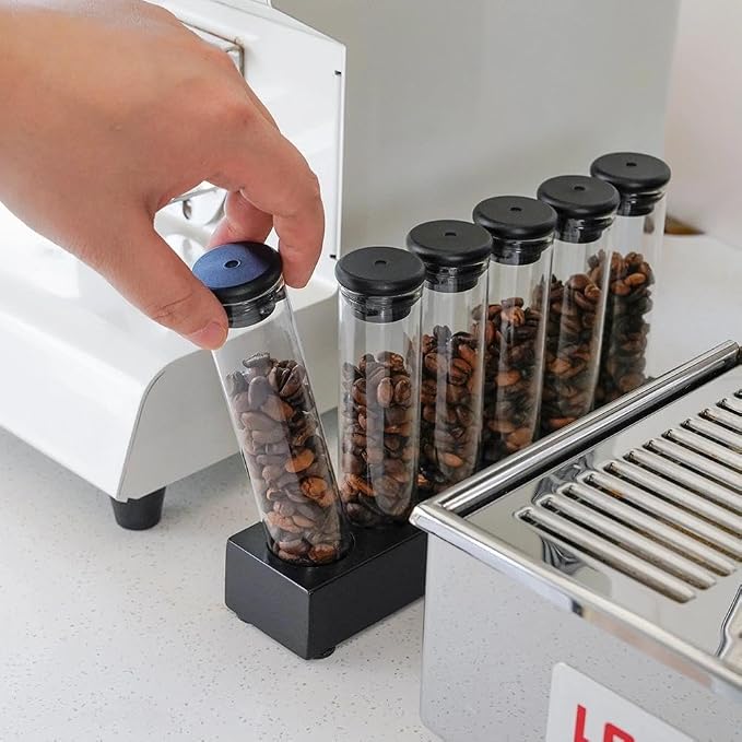 watchget Coffee Bean Container 6PCS Coffee Bean Cellars Tubes Single Dose - Image 4