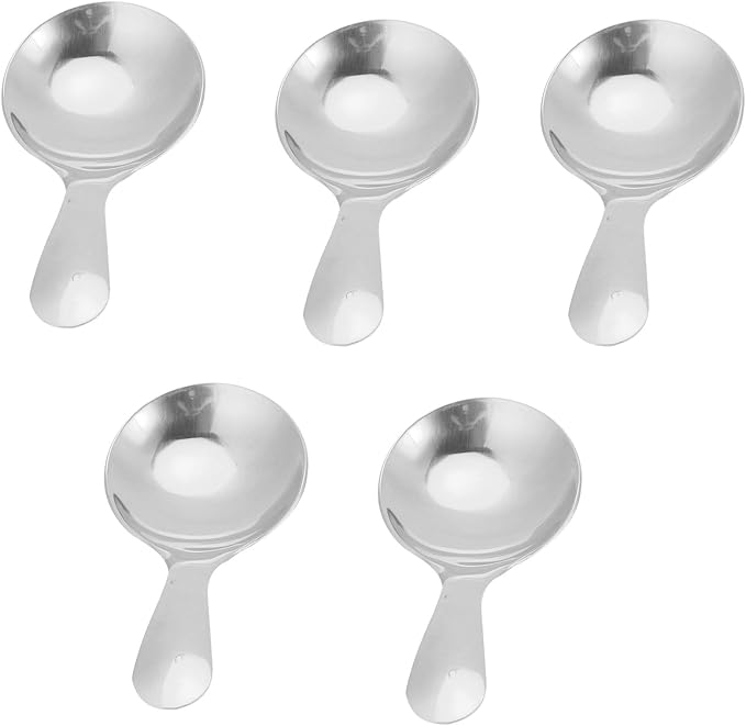 5PCS Short Handle Spoons, Small Scoops by WatrisVeiyi