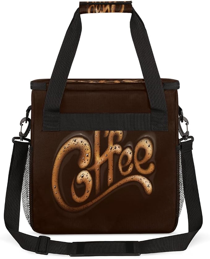 Brown Coffee Cafe Maker Carrying Bag Travel Case Compatible - Image 5