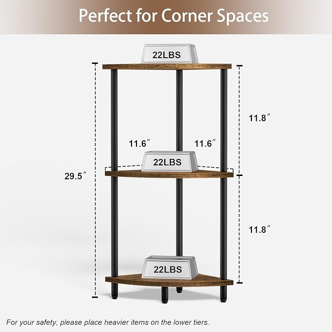 SRIWATANA 3-Tier Corner Shelf Stand - Image 3