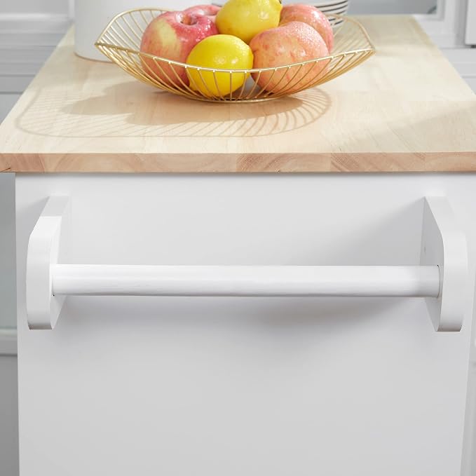 32" Small Kitchen Island Cart on Wheels - Image 6