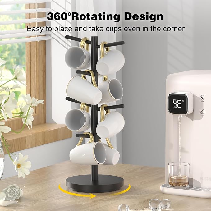 Wisuce Coffee Mug Holder Tree Upgraded 360Rotated Cup Holder - Image 3