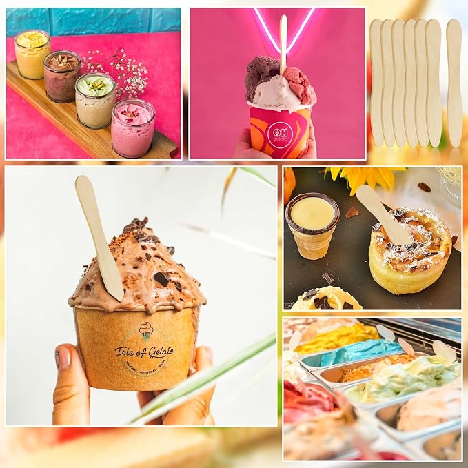 1500 Pcs Small Wooden Spoons, Mini Disposable Ice Cream Tasting Spoons - Image 6