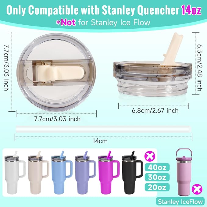 2 Pack Detachable Leakproof Lid Replacement - Image 2