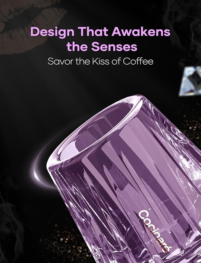 Cocinare KissCup Crystal Espresso Cup – 1.5oz Demitasse Cup - Image 3