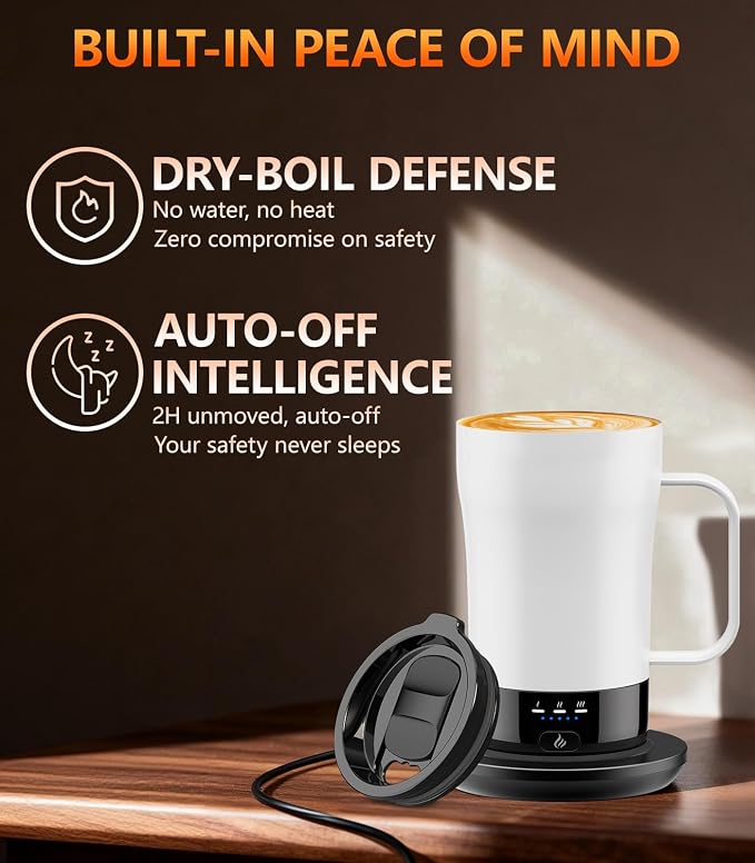 Self-Heating Coffee Mug, 14oz Heated Coffee Mug - Image 4