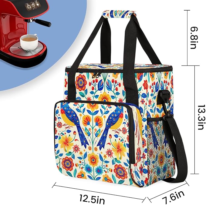 Otomi Birds Coffee Maker Travel Bag, Portable Storage Tote Bag - Image 2
