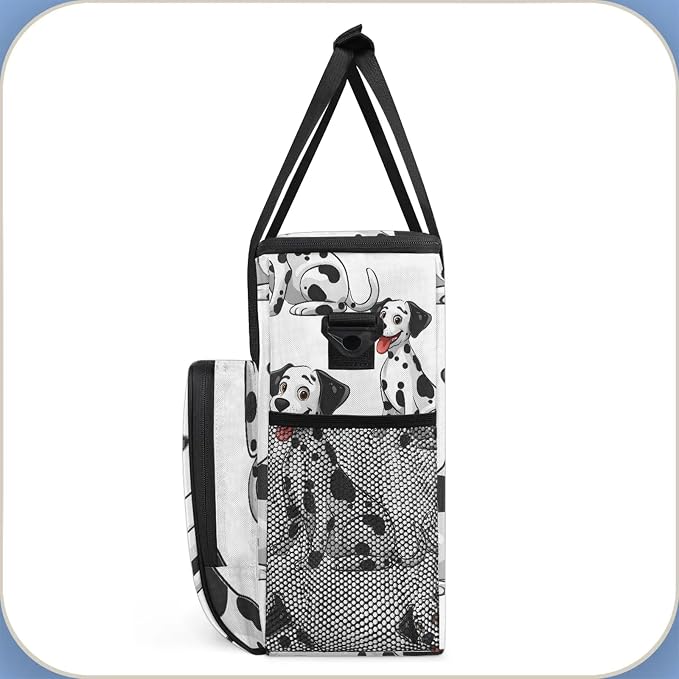 Cute Dalmatian Dog Coffee Maker Carring Bag, Large Insulated Storage Organizer - Image 4