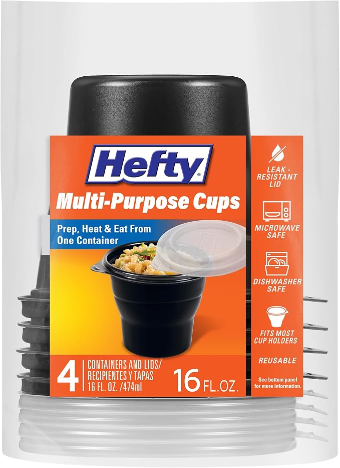 Hefty Multi-Purpose Cups, Reusable Containers by Hefty