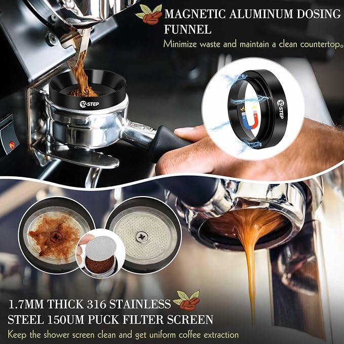 Y-Step 8 Pcs Espresso Accessories Kit, 51mm Espresso Tamper Kit Espresso Tools - Image 4
