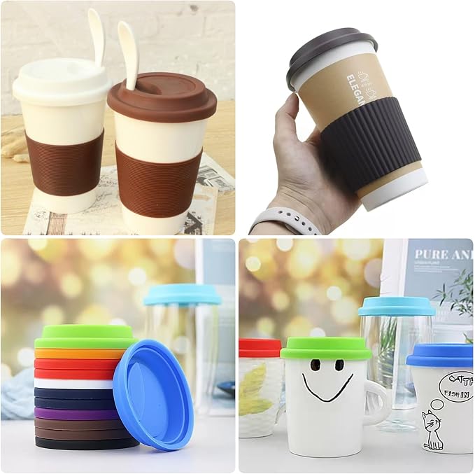Silicone Cup Covers, Reusable Silicone Lids - Image 5