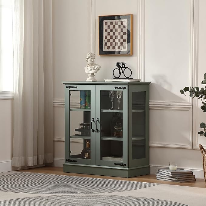 FOREST GRAVITY 31.5'' Small Display Buffet Cabinet by ForestGravity