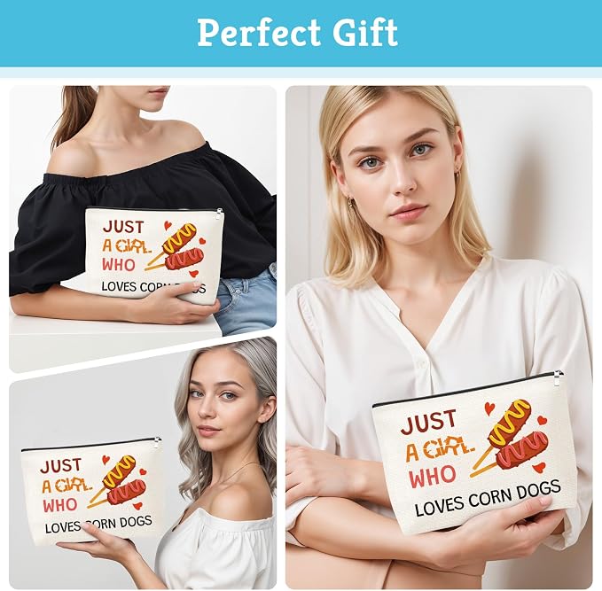 Emotional Support Hot Dogs Makeup Bag Corn Dogs Lover Gift - Image 6
