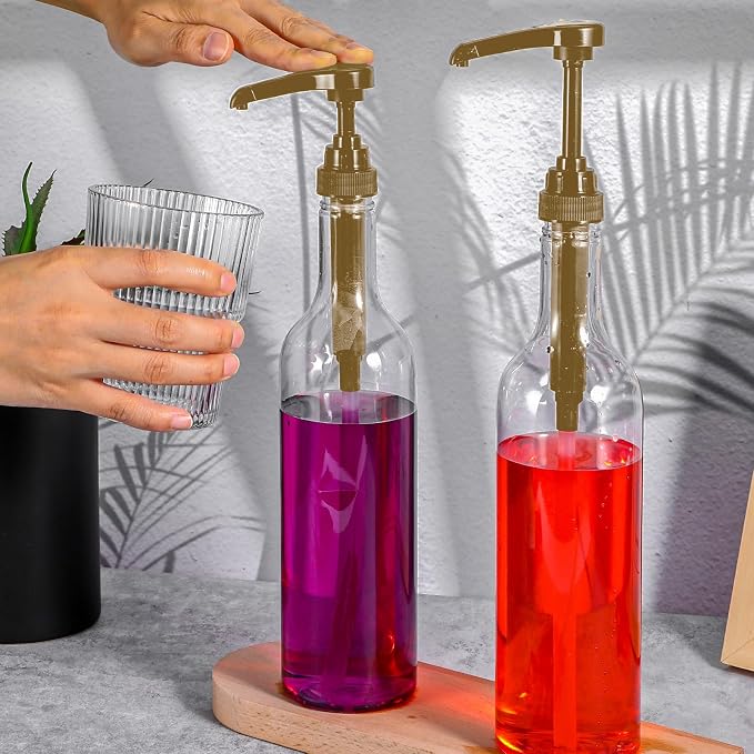 4 Pcs Coffee Syrup Dispenser, 750ml Syrup Bottles, Syrup Dispenser - Image 6