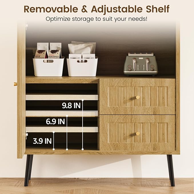 Wood Sideboard Cabinet - Image 4