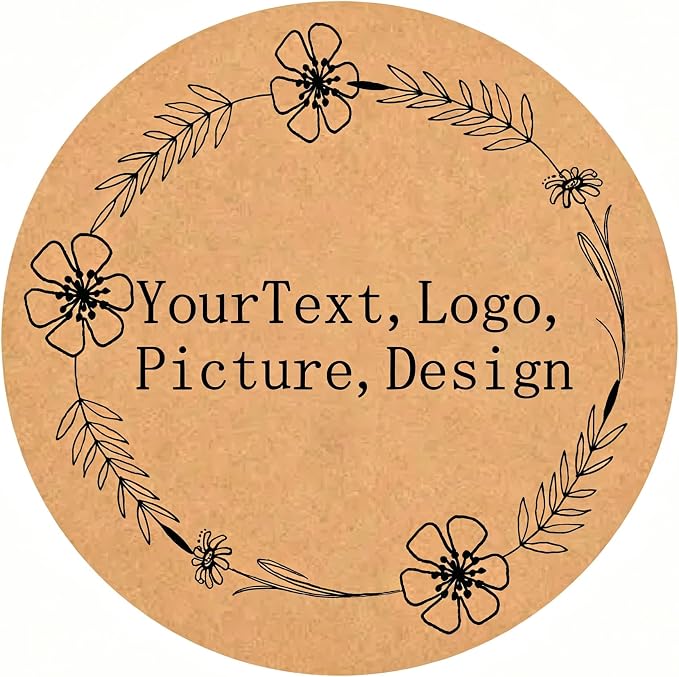 Kraft Paper Custom Stickers Round Labels Personalized by customizedstickerlabels