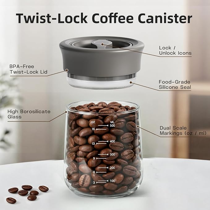 Coffee Canister, Glass Jars - Image 3