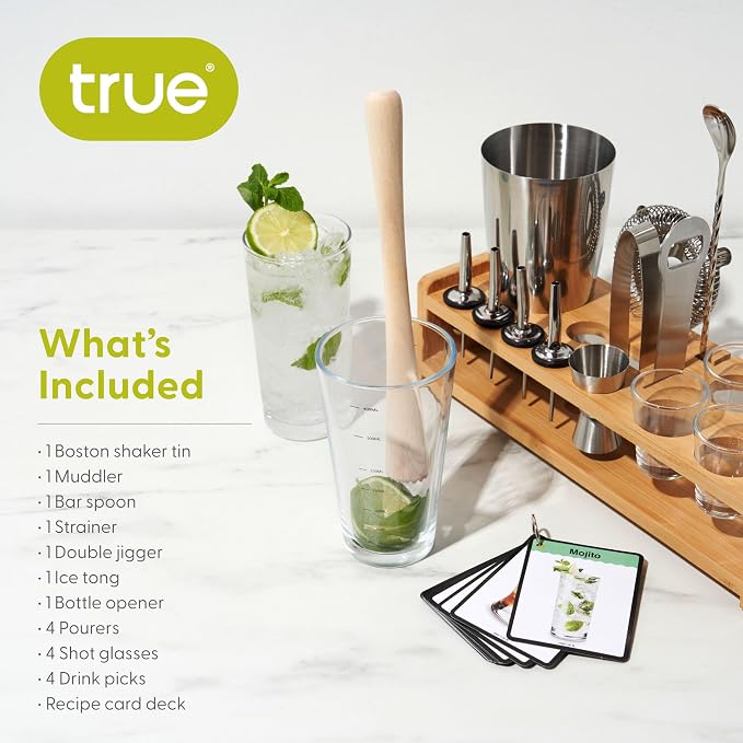 True 20-Piece Cocktail Shaker Bar Set - Image 4
