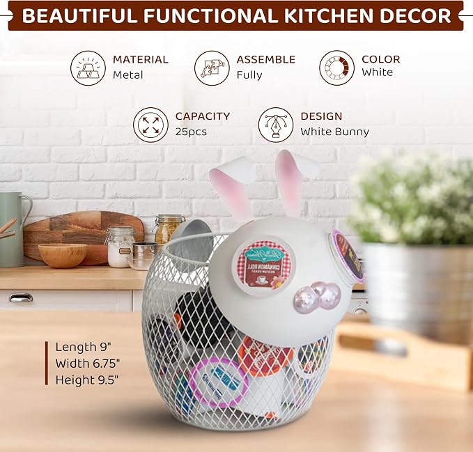 Made Easy Kit Coffee Pod Basket Organizer Useful Decor - Image 4