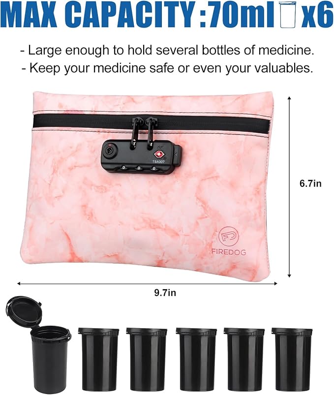 FIREDOG Smell Proof Bag with Lock, 6x9 Odor Proof Pouch Case Container - Image 7