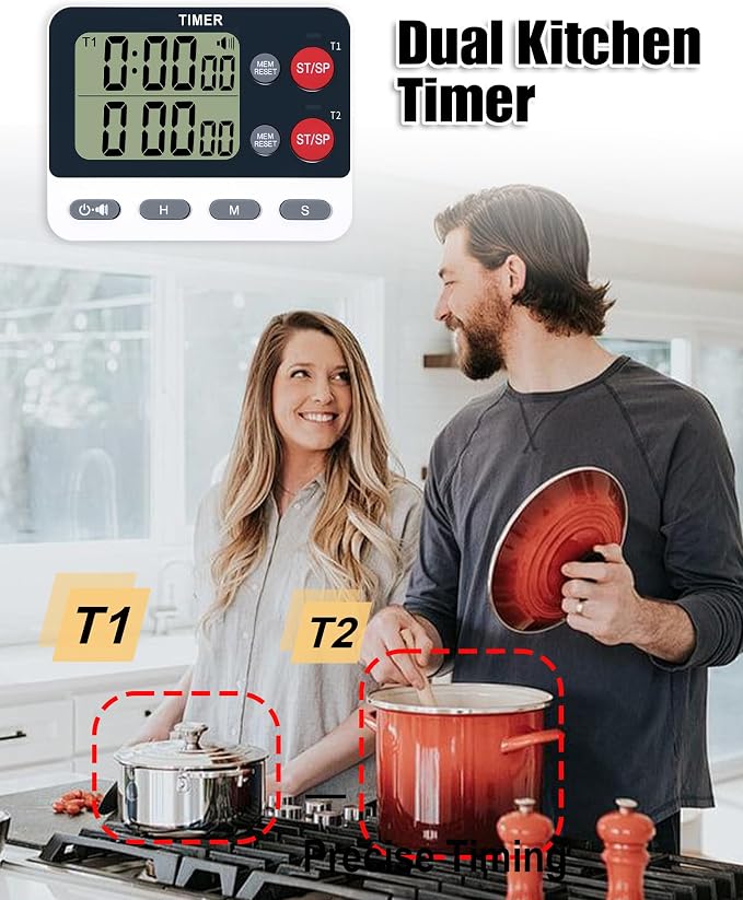 TPNEG Dual Kitchen Timer Digital - Image 2