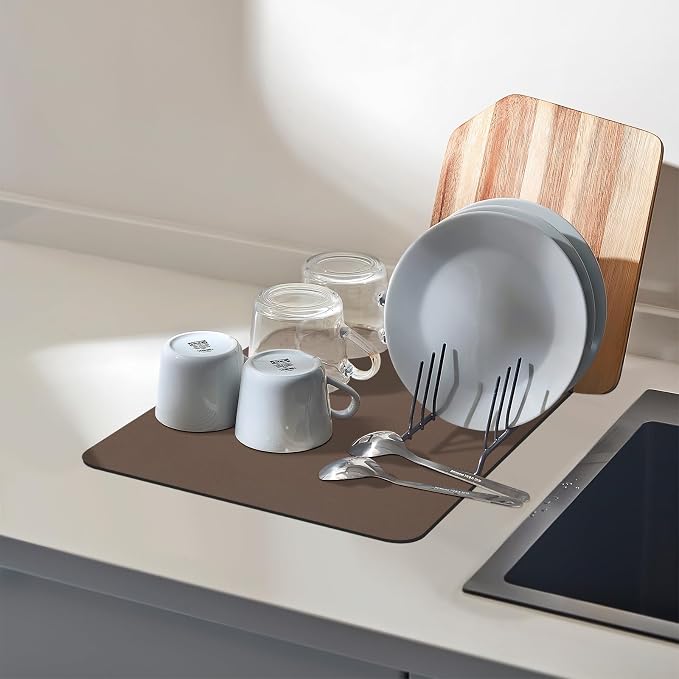 Dish Drying Mat, Absorbent Coffee Bar Mat - Image 5