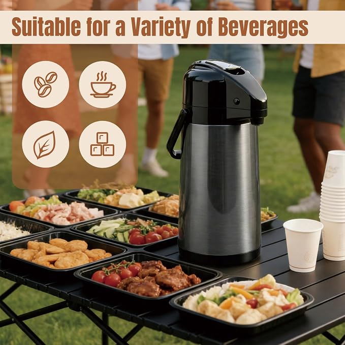 Upgraded Airpot Coffee Carafe - 84oz/2.5L Coffee Carafe - Image 5